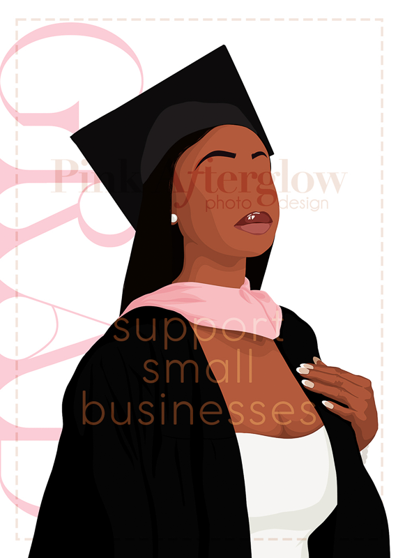 Graduation Card - White Look Away