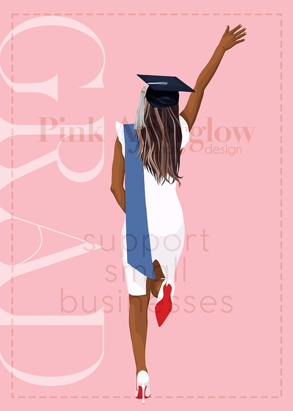 Graduation Card - Walk Away Pink