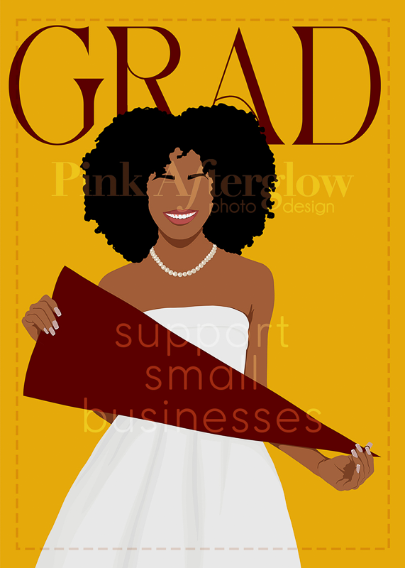 Pennant Graduation Card - Garnet & Gold